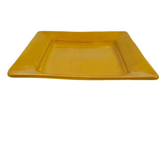 Pier 1 Imports Essential Colors Square Harvest Dinner Plates Set 2 Earthenware - Picture 5 of 16